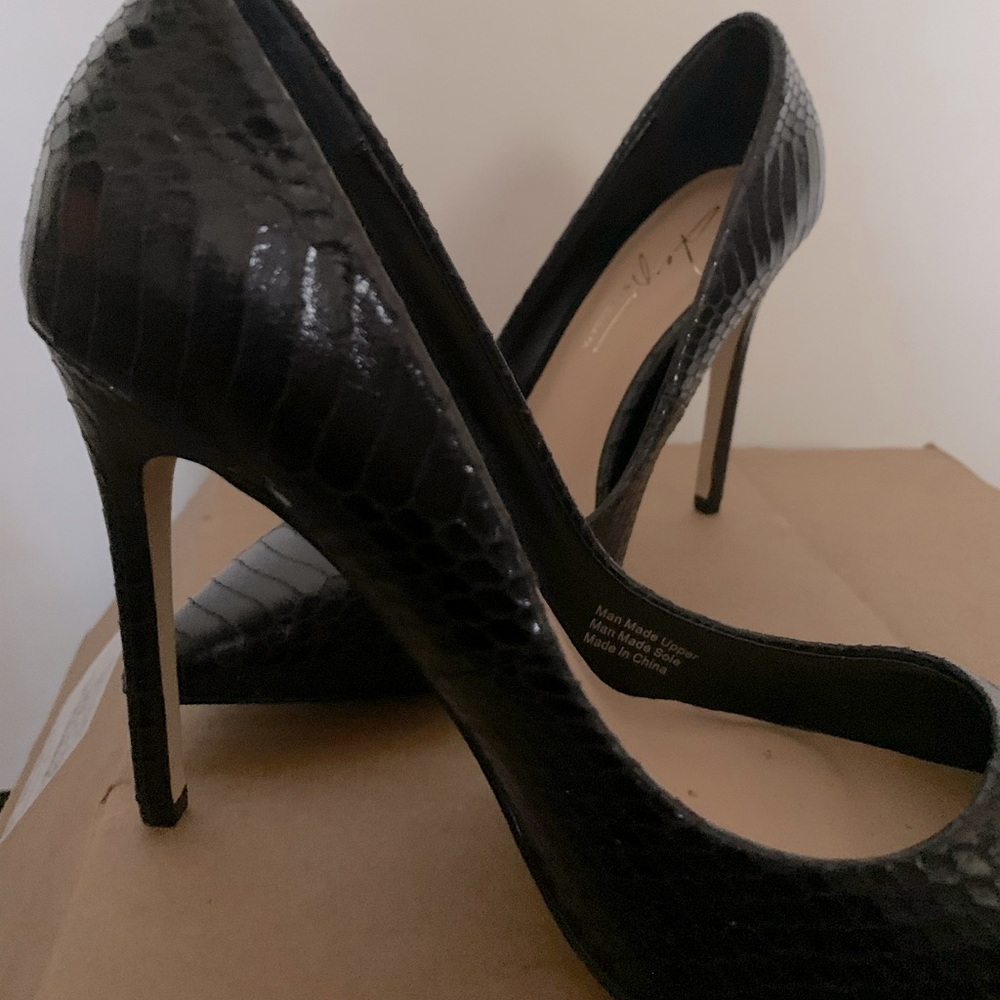 Zendaya faux snake skin 6in heels
